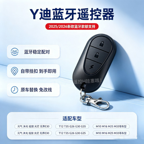 雅迪新款蓝牙遥控E30/T12/T35/G26/G30/G35/M10/M16全丢遥控可配