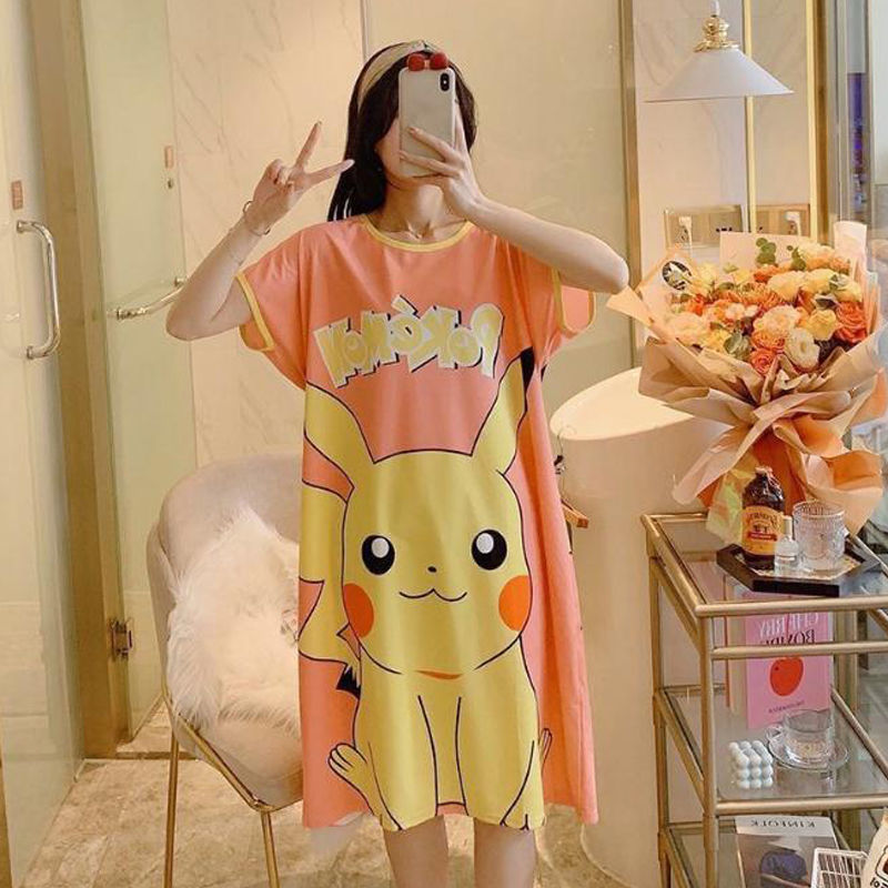 特价清仓人造牛奶棉睡裙女夏加肥加大码数短袖妈妈睡衣家居服宽松