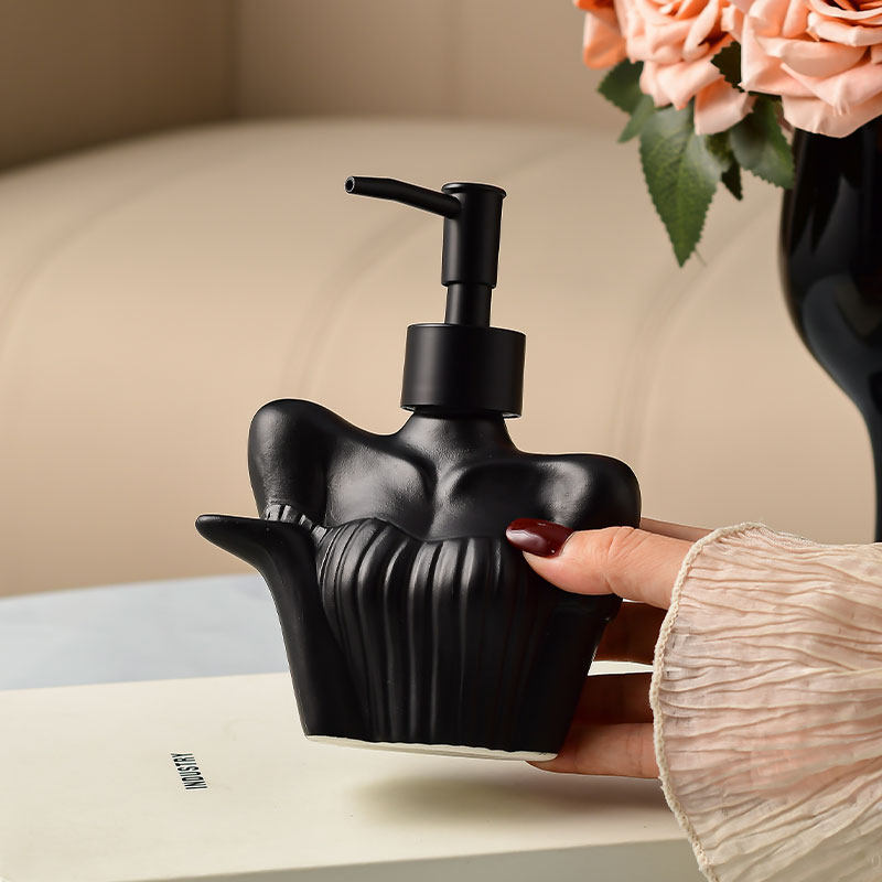 创意陶瓷洗手液瓶子乳液器空瓶按压瓶卫生间家用酒店沐浴露分装瓶