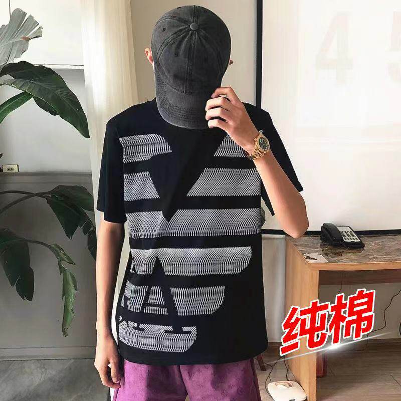 快手网红同款老鹰纯棉短袖t恤男社会精神小伙夏季潮牌半袖上衣服