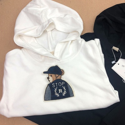 男童女童秋冬休闲小熊连帽卫衣