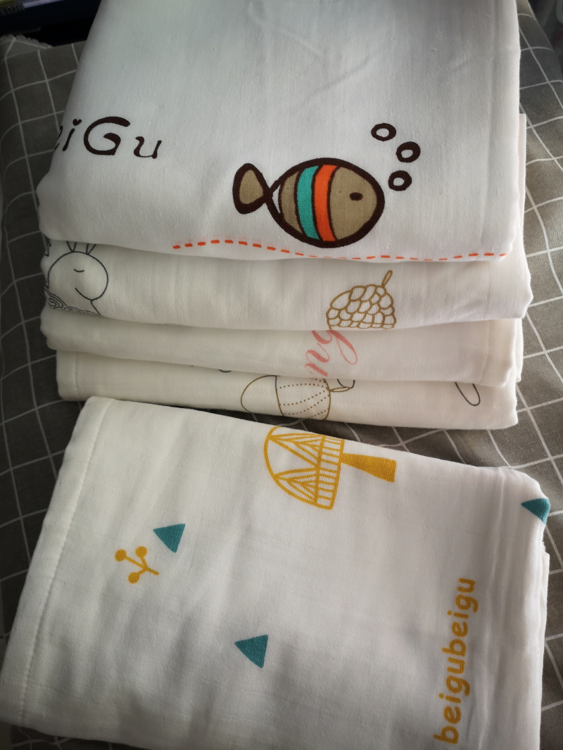 贝谷贝谷新生儿婴幼儿纯棉柔软竹纤维吸水浴巾新生儿小盖毯洗澡巾