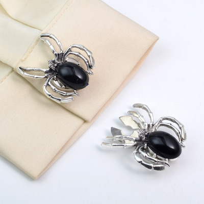 button cover 合金蜘蛛水钻衬衣袖扣纽扣盖花朵领扣钻饰扣纽扣套