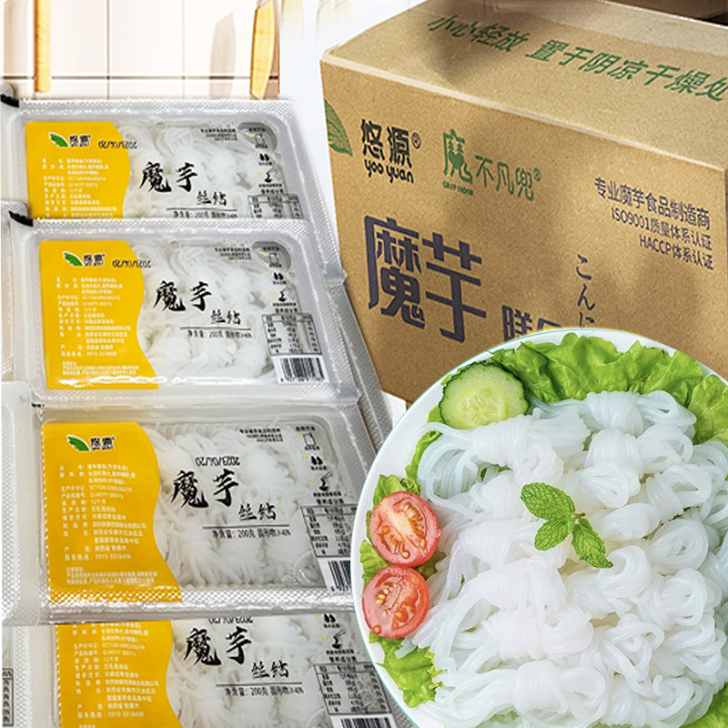 魔芋丝结盒装商用关东煮批发麻辣烫整箱即食串串低卡丝结火锅粉丝