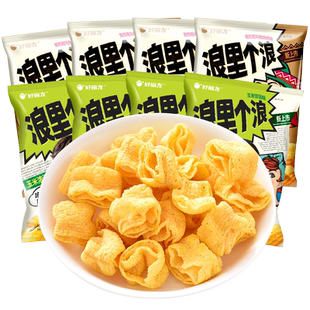 好丽友 浪里个浪40g*15包四层脆玉米烧烤味薯片膨化休闲零食