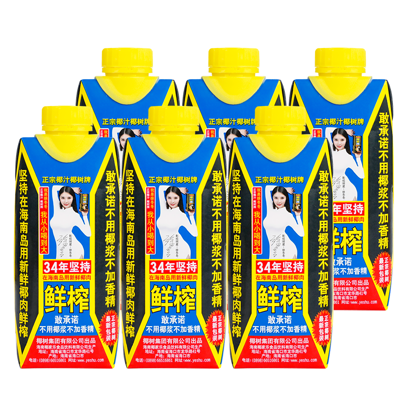 海南椰树牌椰汁330ml*6瓶