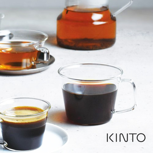 kinto日式耐热玻璃手柄水杯