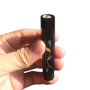 谈馥坊红木螺钿火折子木质电子吹气电弧点香点烟器充电防风打火机