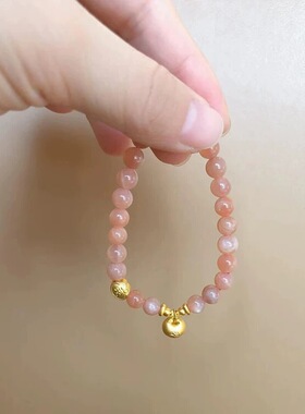 金店同款沙金仿真金铃兰花手链女款轻奢高级感手串送女友礼物爆闪