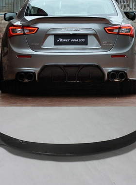 适用于13-16玛莎拉蒂吉博力Ghibli Aspec PPM 500 碳纤维改装尾翼