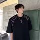 上衣港风宽松休闲潮牌体恤衫 新款 韩版 潮流简约半袖 短袖 t恤男夏季