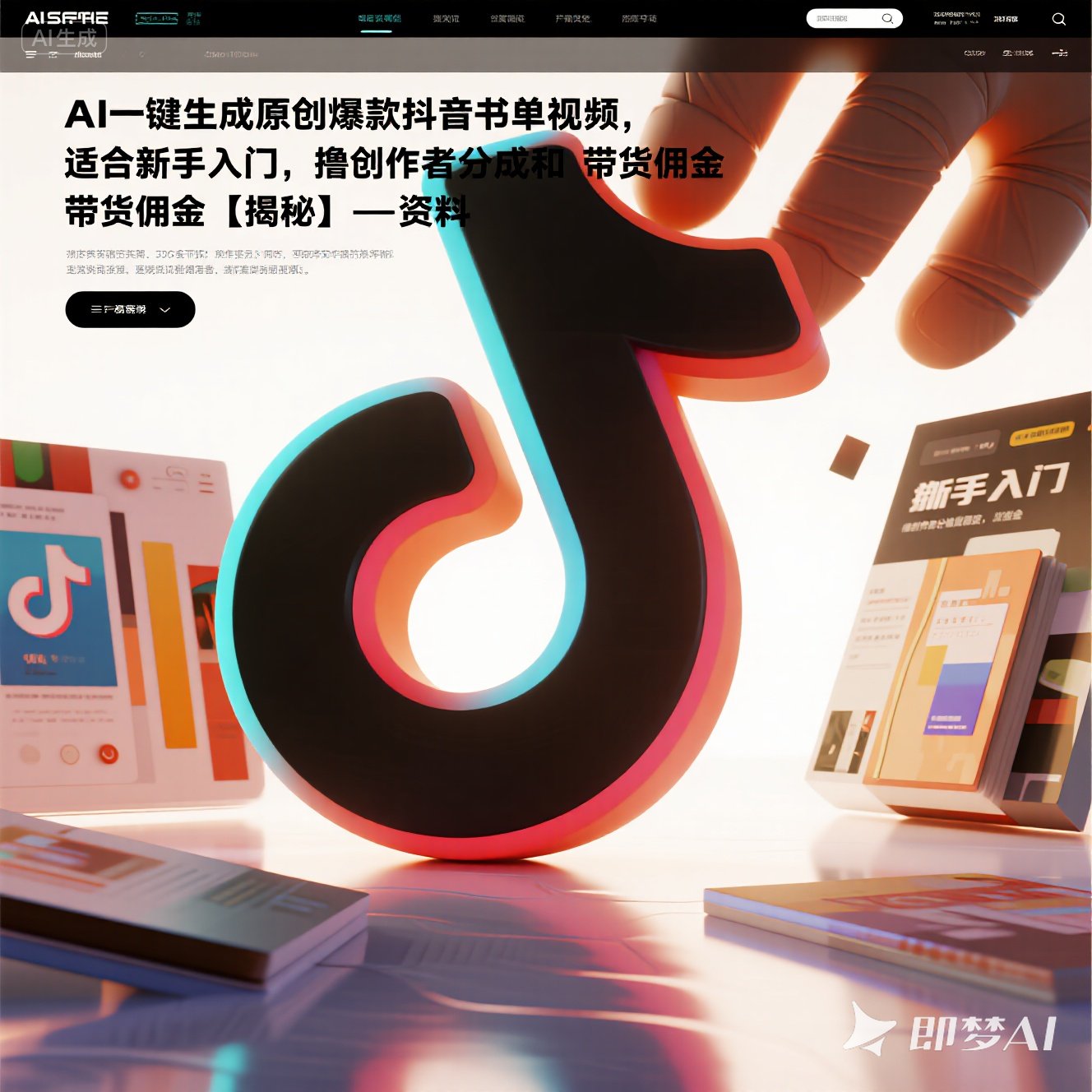 AI一键生成原创爆款抖音书单视频新手入门撸分成带货课程教程