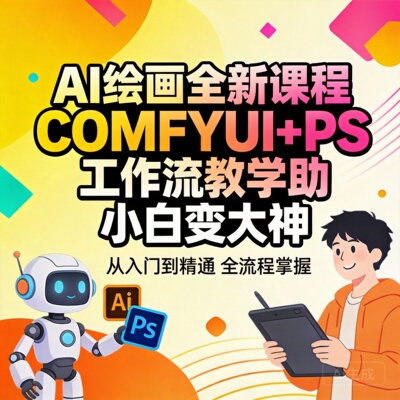 AI绘画全新课程COMFYUI+PS工作流教学助小白变大神