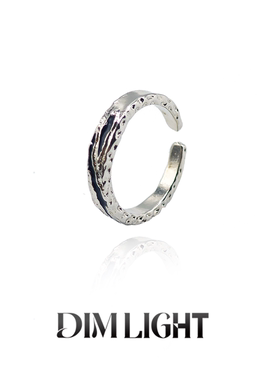 冷淡风戒指女学生党小众设计镀银开口戒平价日常可调节指环