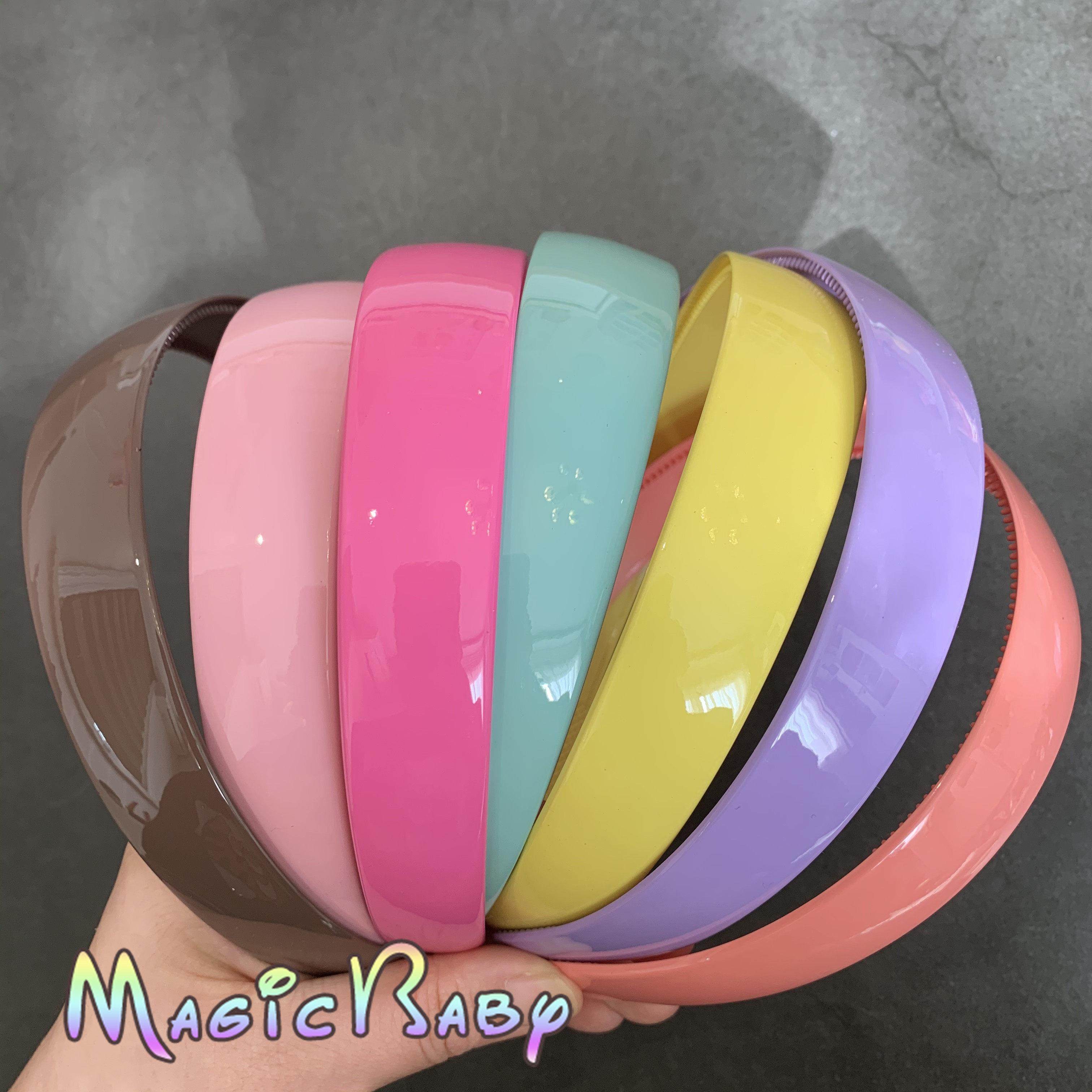 哦哦乐韩国童装韩国进口儿童学生发饰品发卡发夹塑料女童彩色宽发