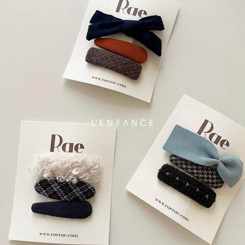 ■LENFANCE 现货 Rae 宝宝儿童手工小众百搭秋冬复古高级发夹发饰
