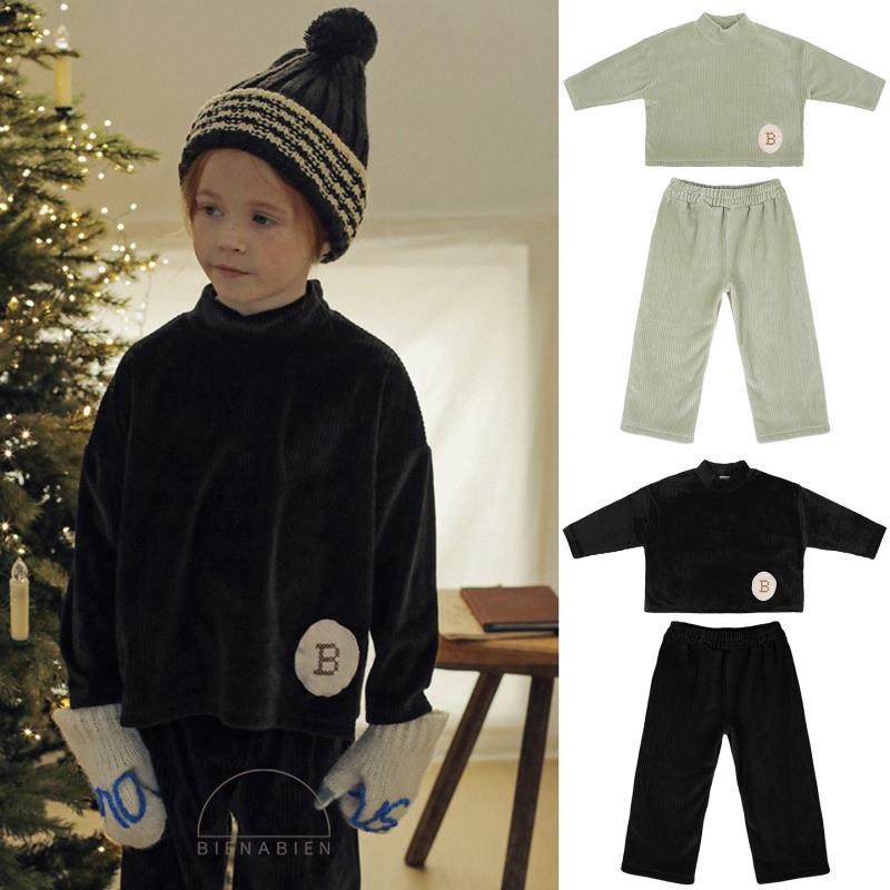 哦哦乐韩国童装现货！ 韩国童装Bien a Bien正品儿童绒绒上衣绒绒