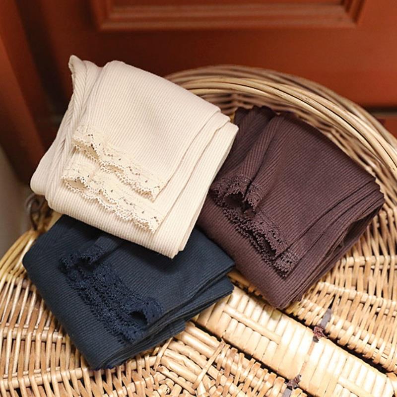 哦哦乐韩国童装打底裤现货！韩国童装Amber正品儿童复古百搭竖纹