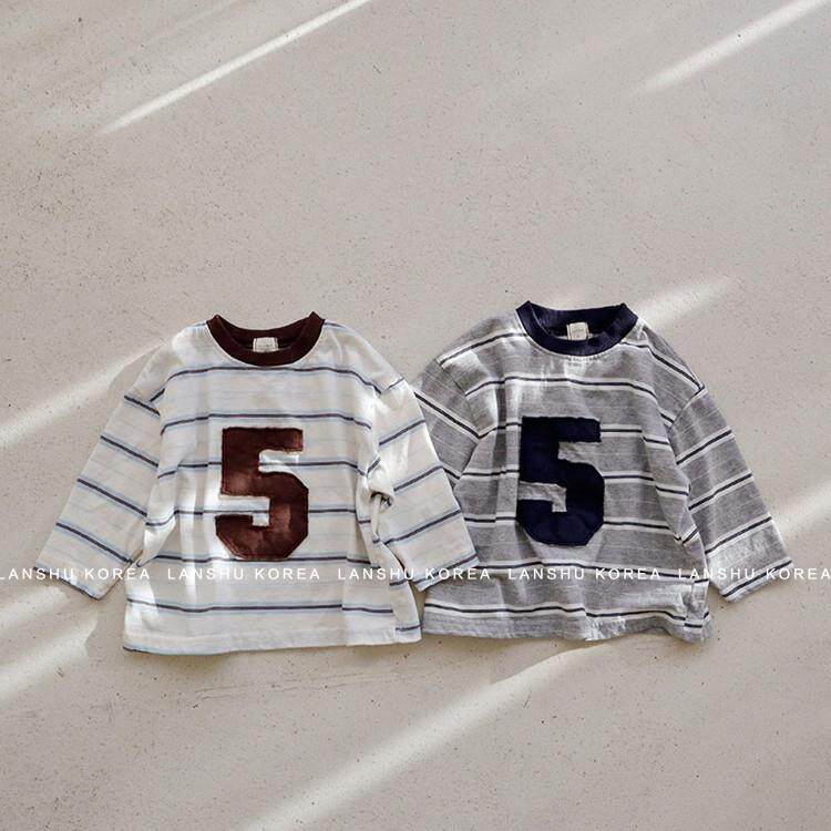 【Snler】26春款男童女童拼色字母帅气长袖T恤