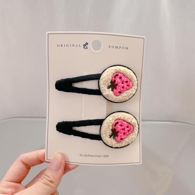 哦哦乐韩国童装韩国original pom pom2024秋发饰贴布椭圆发夹掰掰