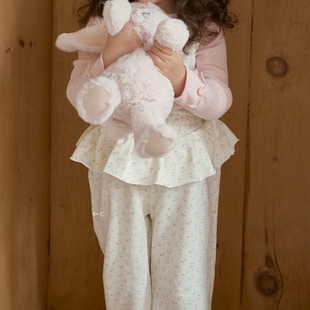 哦哦乐韩国童装Bananaj26春款女童时尚百搭甜美碎花裙裤