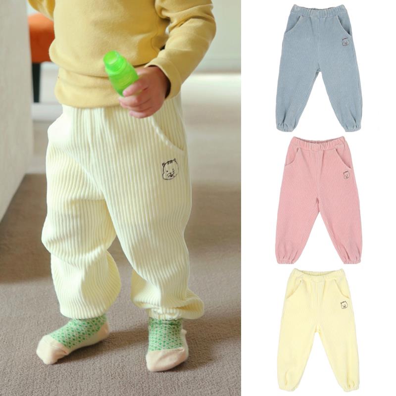 哦哦乐韩国童装灯芯绒裤！韩国童装Amber正品男童女童柔软保暖绒
