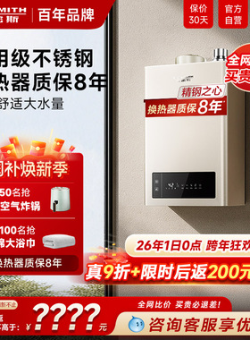 国补AO史密斯家用燃气热水器恒温升级耐用天然气13升EC3新品16升