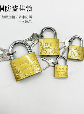 木门铁门仿铜单开挂锁防盗铁锁家用大门宿舍柜子小号锁子仓库防撬