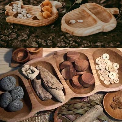 材料分隔盘自然物游戏收纳早教