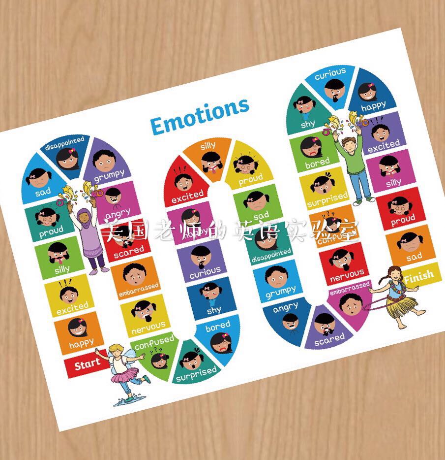 英语启蒙情绪安静书桌游教师教具