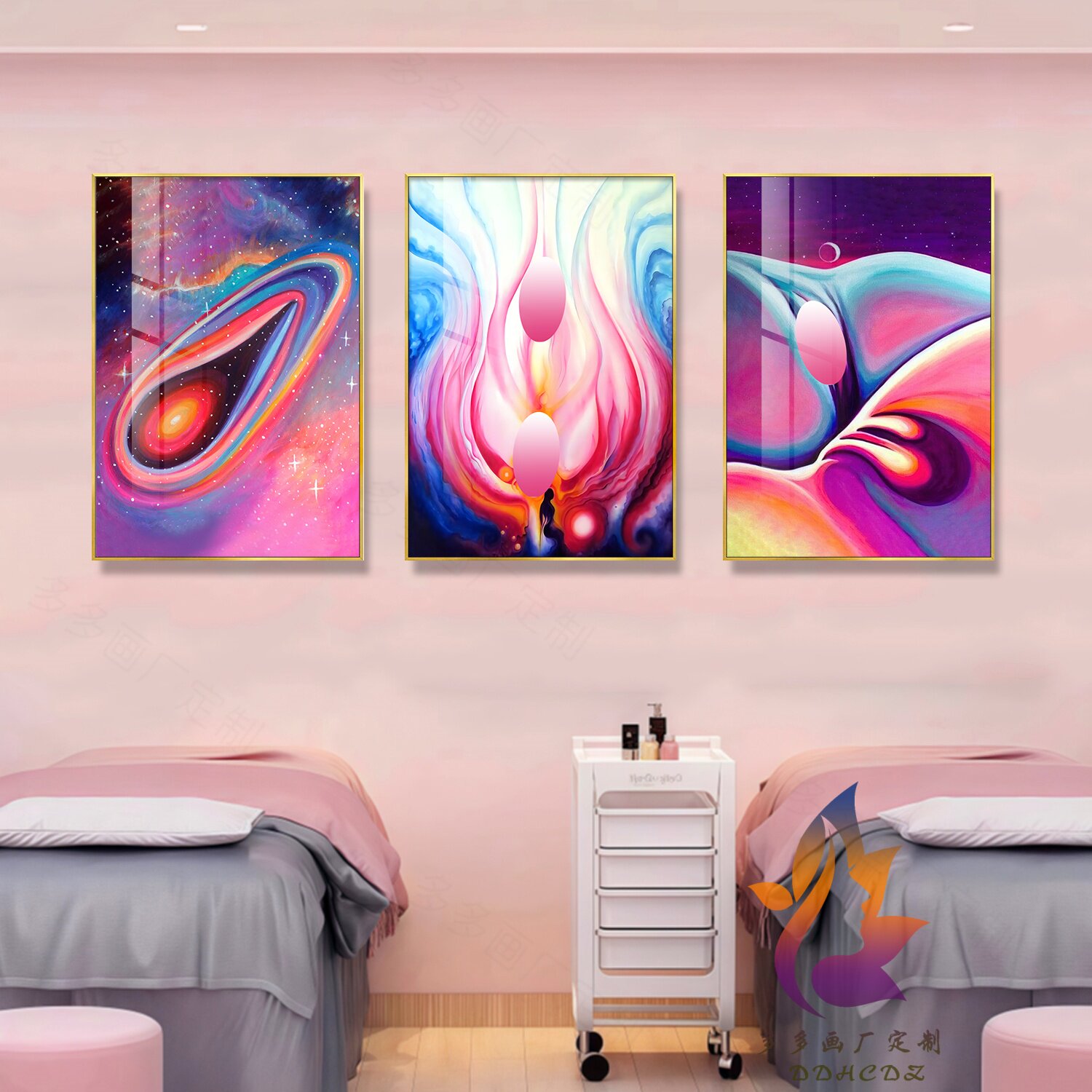 神秘花园私密装饰画疗愈现代医美挂画美容院场景布置广告宣传壁画