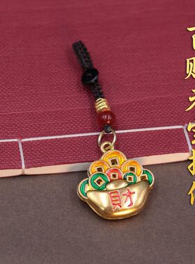 珐琅滴釉百财元宝国风典雅精致时尚个性气质元宝摆件一件代发批发