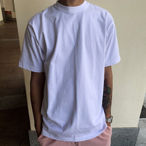 300克重磅宽松短袖小领口重磅