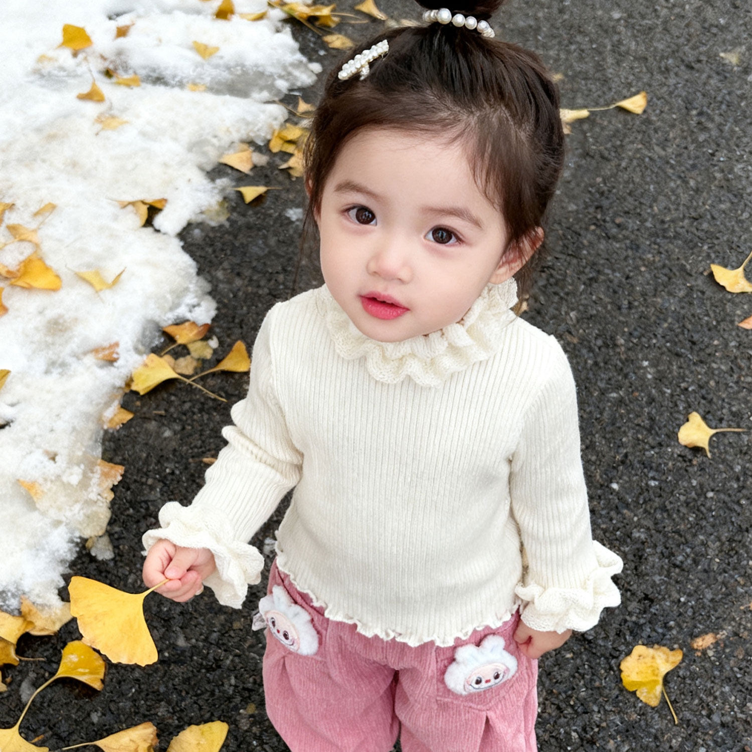 女童秋冬新款木耳边针织打底衫打底毛衣上衣女宝宝Z786,童装/婴儿装/亲子装,毛衣/针织衫,淘宝优惠券,粉丝福利购,淘宝优惠卷