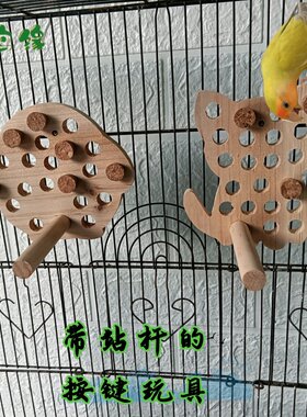 育鸟缘键盘按键玩具实木香木