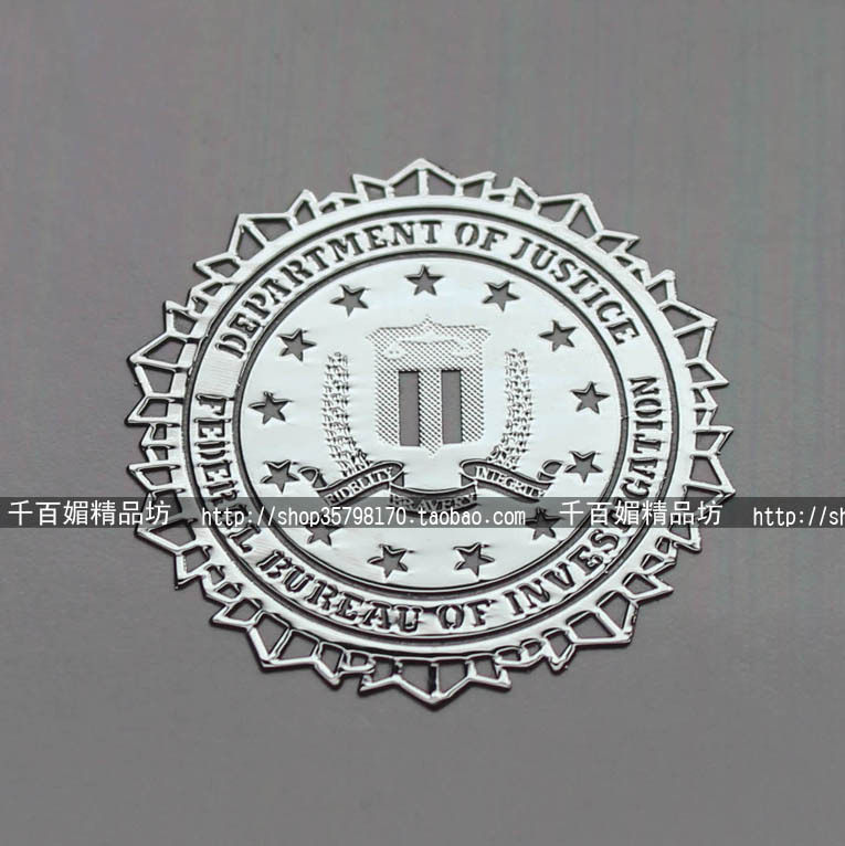 FBI 美国联邦 FBI金属贴 手机贴纸
