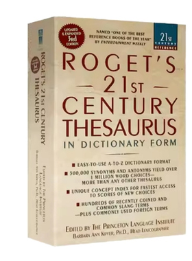 现货【外图原版】罗氏21世纪字典词典（第三版）Roget's 21st Century Thesaurus, Third Edition 罗热英英字典 国外英语写作工具