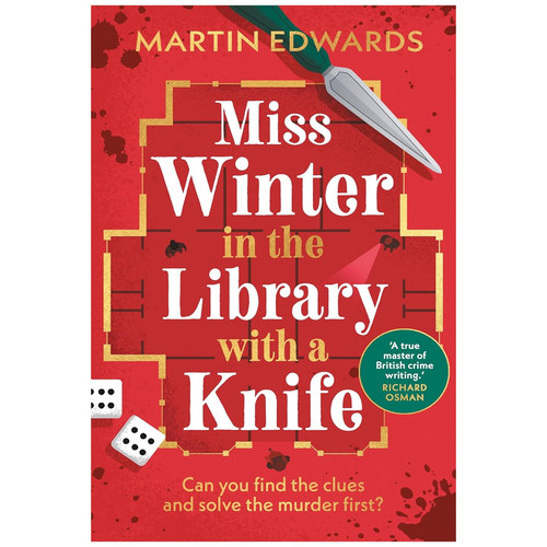 温特小姐在图书馆拿着刀