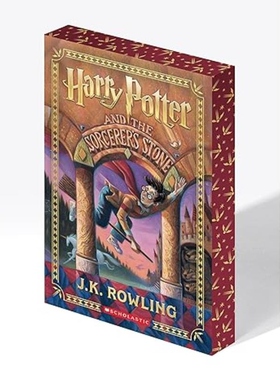现货 英文原版 哈利波特与魔法石 彩绘书边刷边彩绘 平装 Harry Potter and the Sorcerer's Stone JK罗琳 24年新版