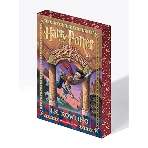 现货 英文原版 哈利波特与魔法石 彩绘书边刷边彩绘 平装 Harry Potter and the Sorcerer's Stone JK罗琳 24年新版