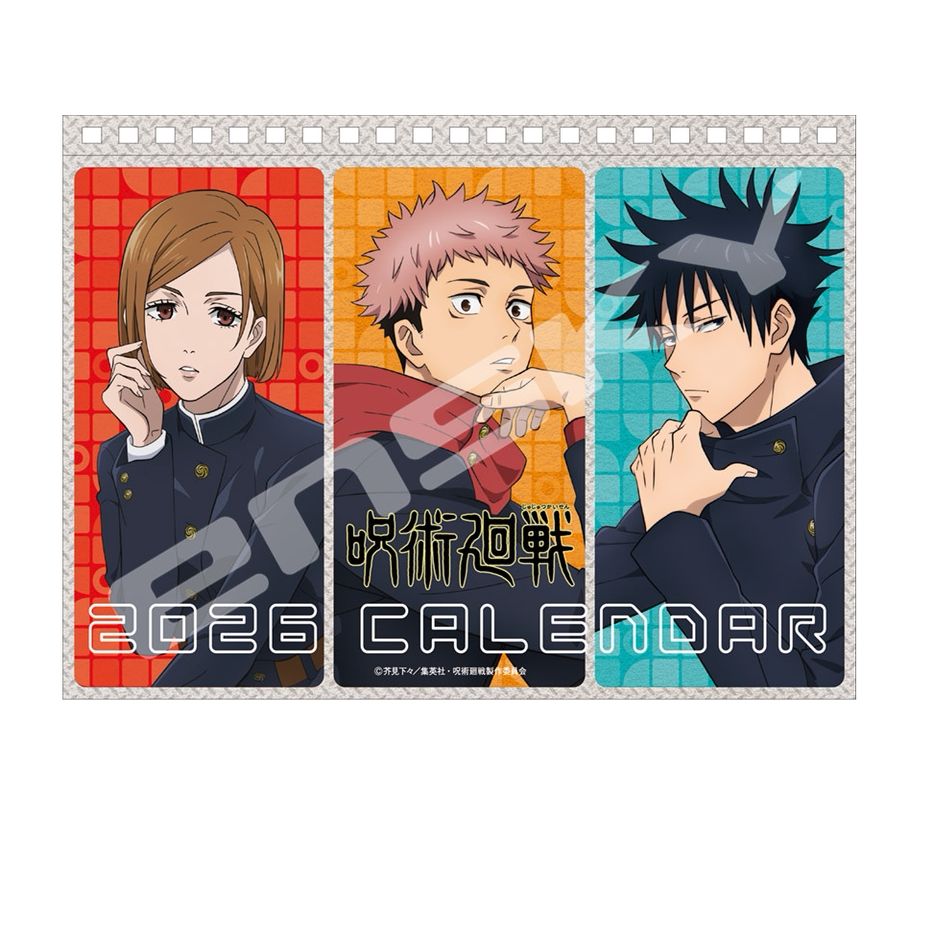 现货 日文原版 咒术回战 2026年台历 咒术回战日历 CL-020 卓上 TVアニメ「呪術廻戦」 年卓上カレンダー