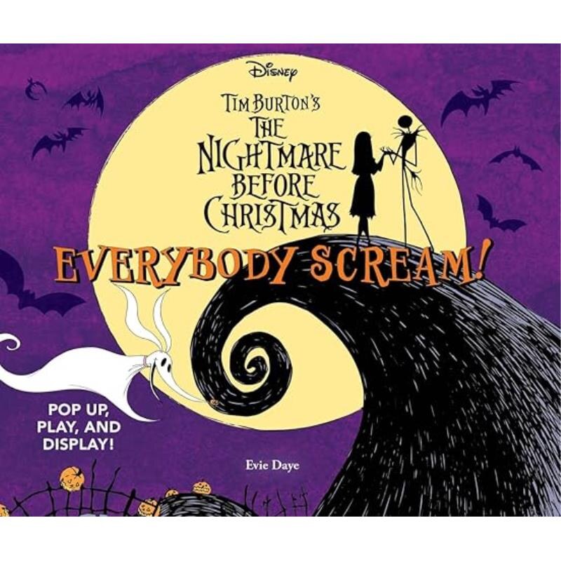 现货 英文原版 大家都尖叫 迪斯尼蒂姆伯顿的圣诞夜惊魂 立体书 Everybody Scream Disney Evi