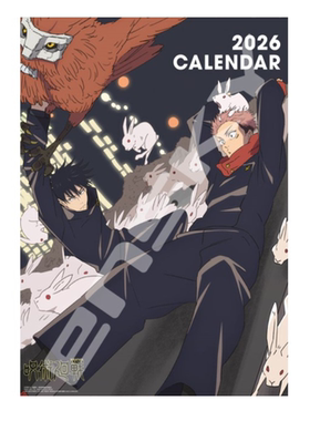 现货 日文原版 咒术回战 2026年挂历 咒术回战日历 CL-019 TVアニメ「呪術廻戦」2026年壁掛
