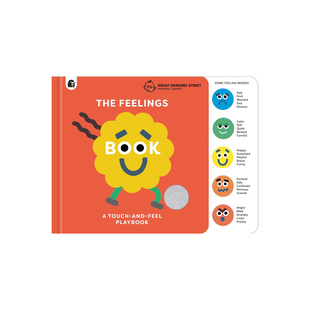 预售 英文原版 The Feelings Book 情绪触摸书：和萌怪一起感受情绪  儿童绘本 5种基础情绪 表情标签页