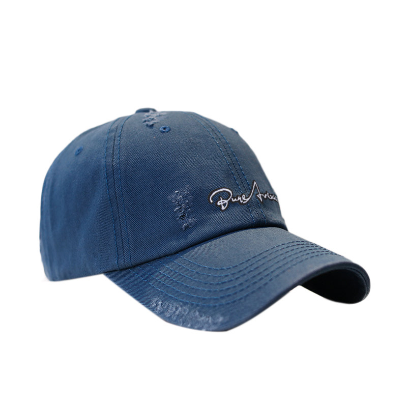 TRENDY BRAND BURE AVENUE DUCK TONGUE HAT INTERNET CELEBRITY SUNSCREEN 2024 SUMMER SUNSHADE DISTRESSED RIPPED BASEBALL CAP INS