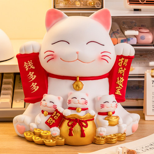 招财猫存钱罐摆件2024新款祇进不出摔不烂大人儿童存钱筒创意礼品