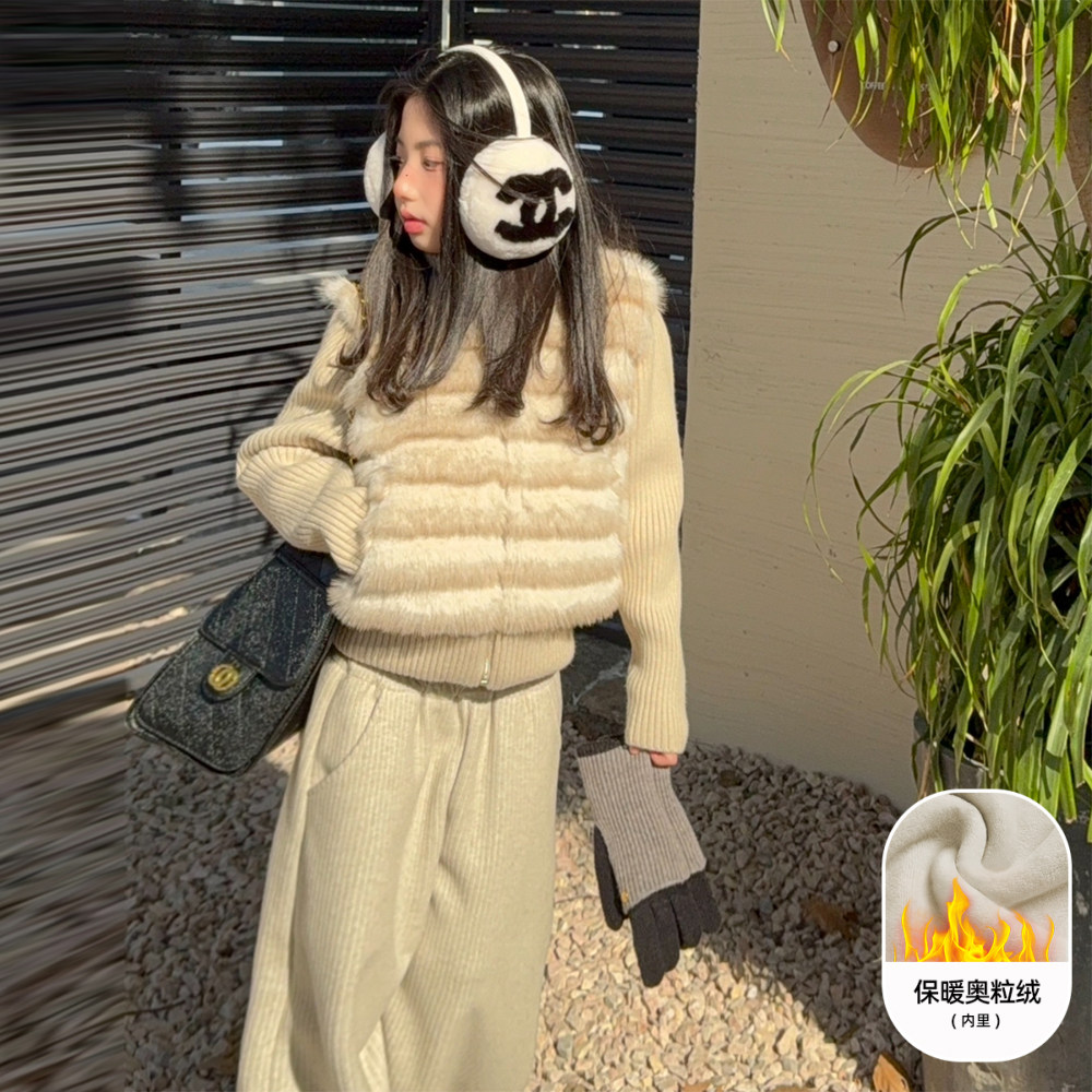 女童冬季针织毛毛衣套装2025新款儿童保暖加厚外套加绒裤子两件套,童装/婴儿装/亲子装,套装,淘宝优惠券,粉丝福利购,淘宝优惠卷