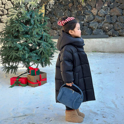 女童冬季长款羽绒服外套