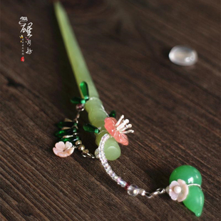 【醒月舫】【君山桃花】私人定制剑三丐帮衍生发簪cos古装头饰