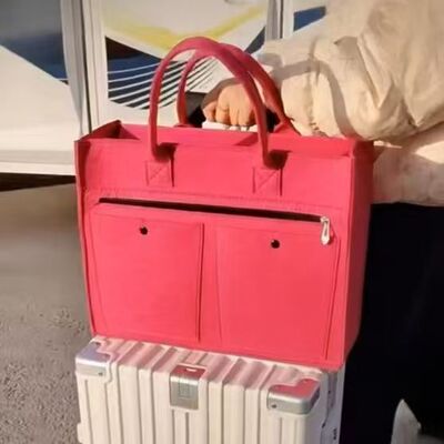 毛毡手提袋带拉链手提包礼品袋